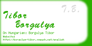 tibor borgulya business card